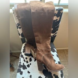 Dolce Vita knee high brown suede boots